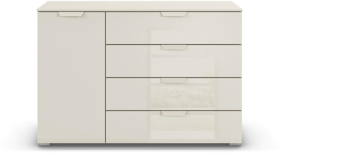 KOMMODE  in 120/81/42 cm  - Champagner, Design, Glas/Holzwerkstoff (120/81/42cm) - Carryhome