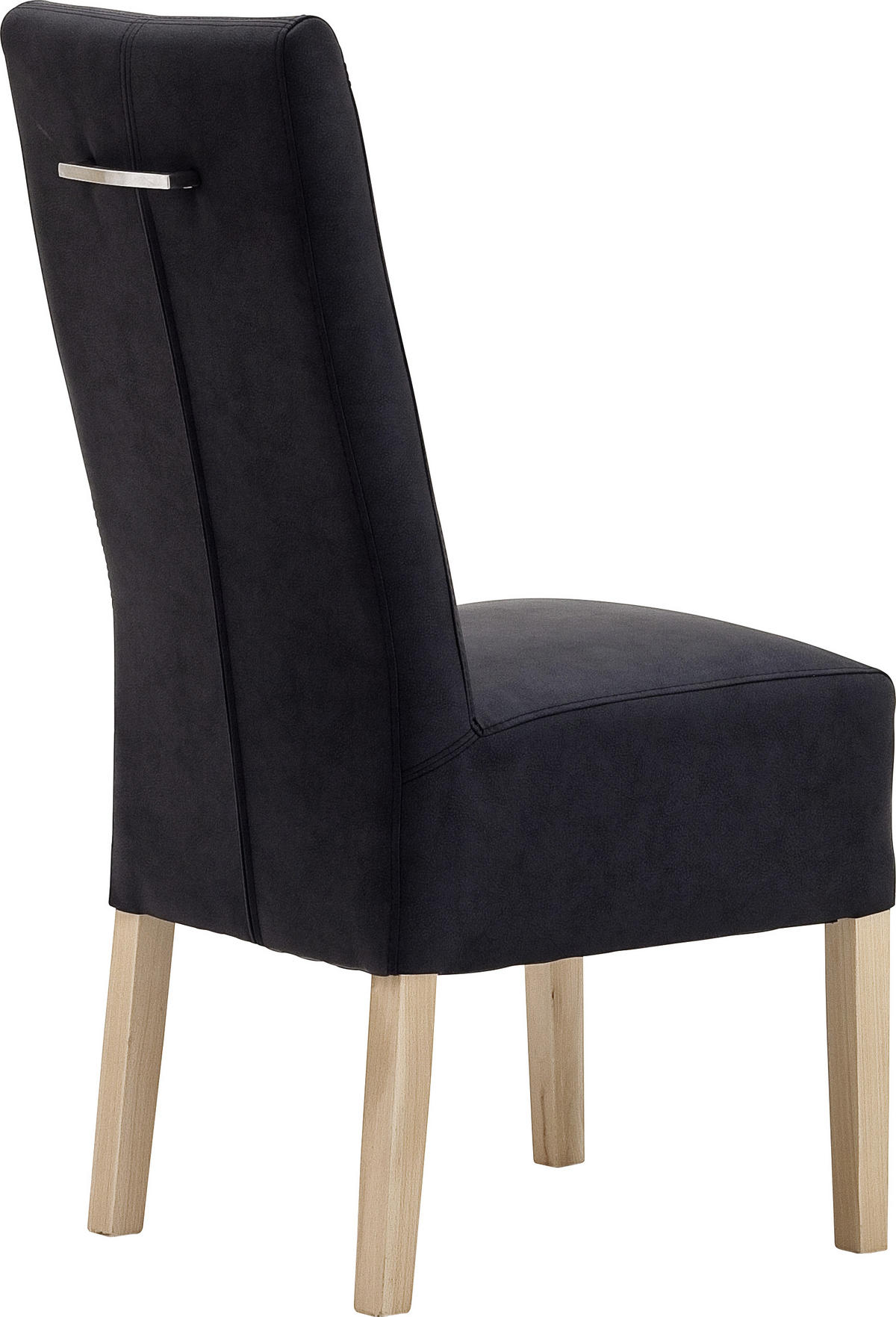 STUHL Lederlook Anthrazit, Eichefarben  - Eichefarben/Anthrazit, KONVENTIONELL, Holz/Textil (44/103/63cm) - Carryhome