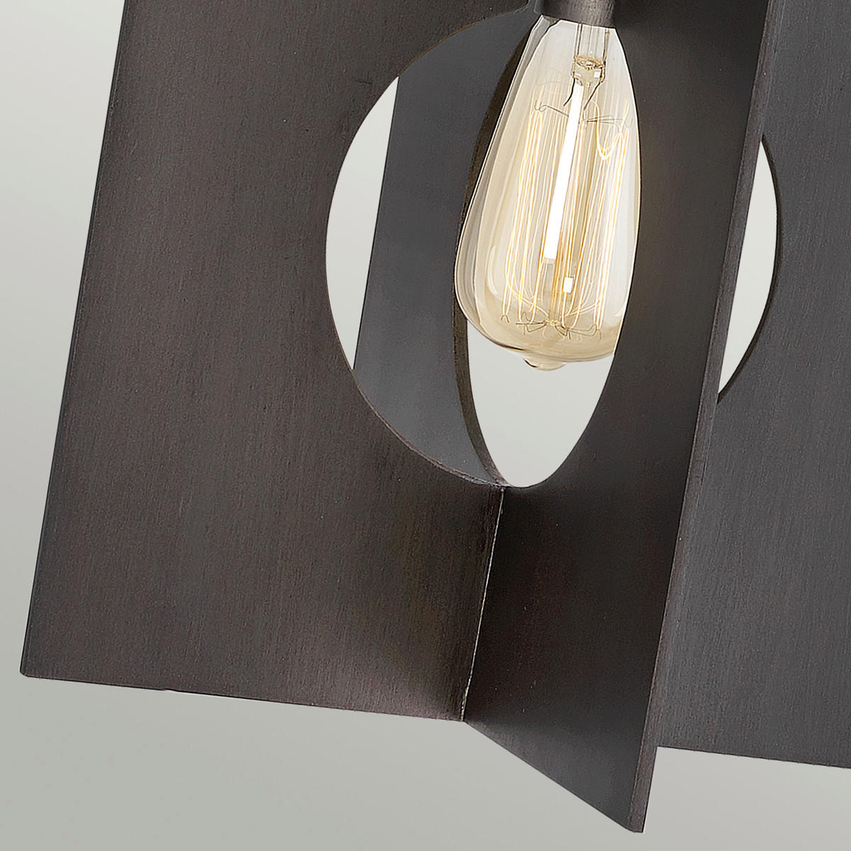 HÄNGELEUCHTE 30/76.6 cm    - Graphitfarben, Design, Leder/Metall (30/76.6cm) - Elstead Lighting