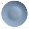 KOMBISERVICE 24-teilig Elissa  - Blau, Basics, Keramik (46,5/33/32cm) - Mäser