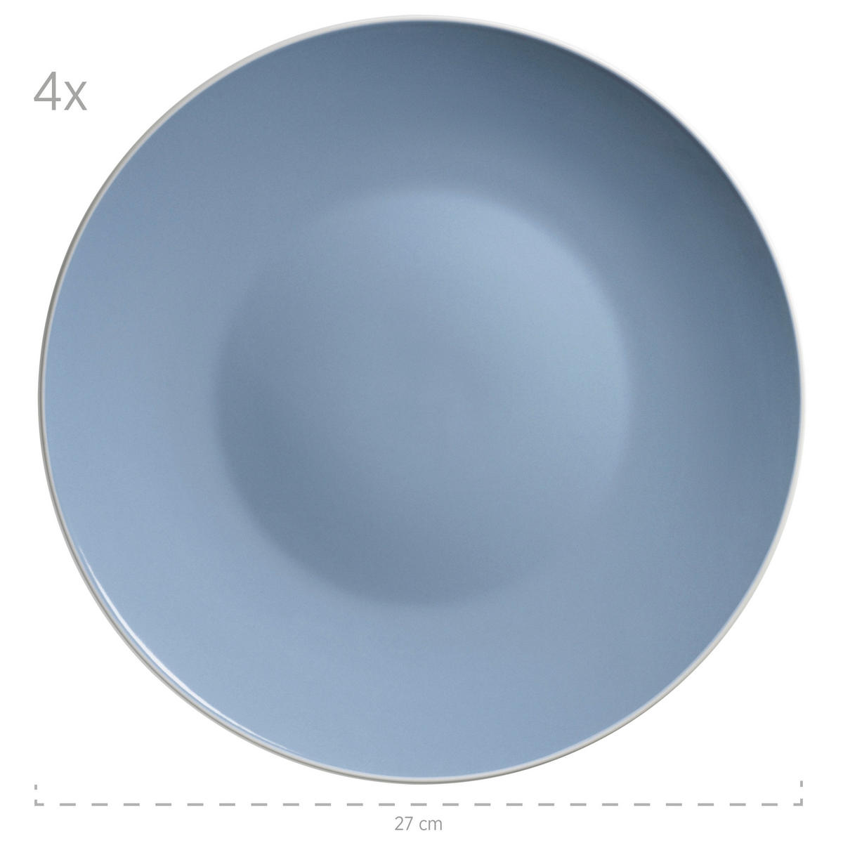 KOMBISERVICE Elissa 24-teilig  - Blau, Basics, Keramik (46,5/33/32cm) - Mäser