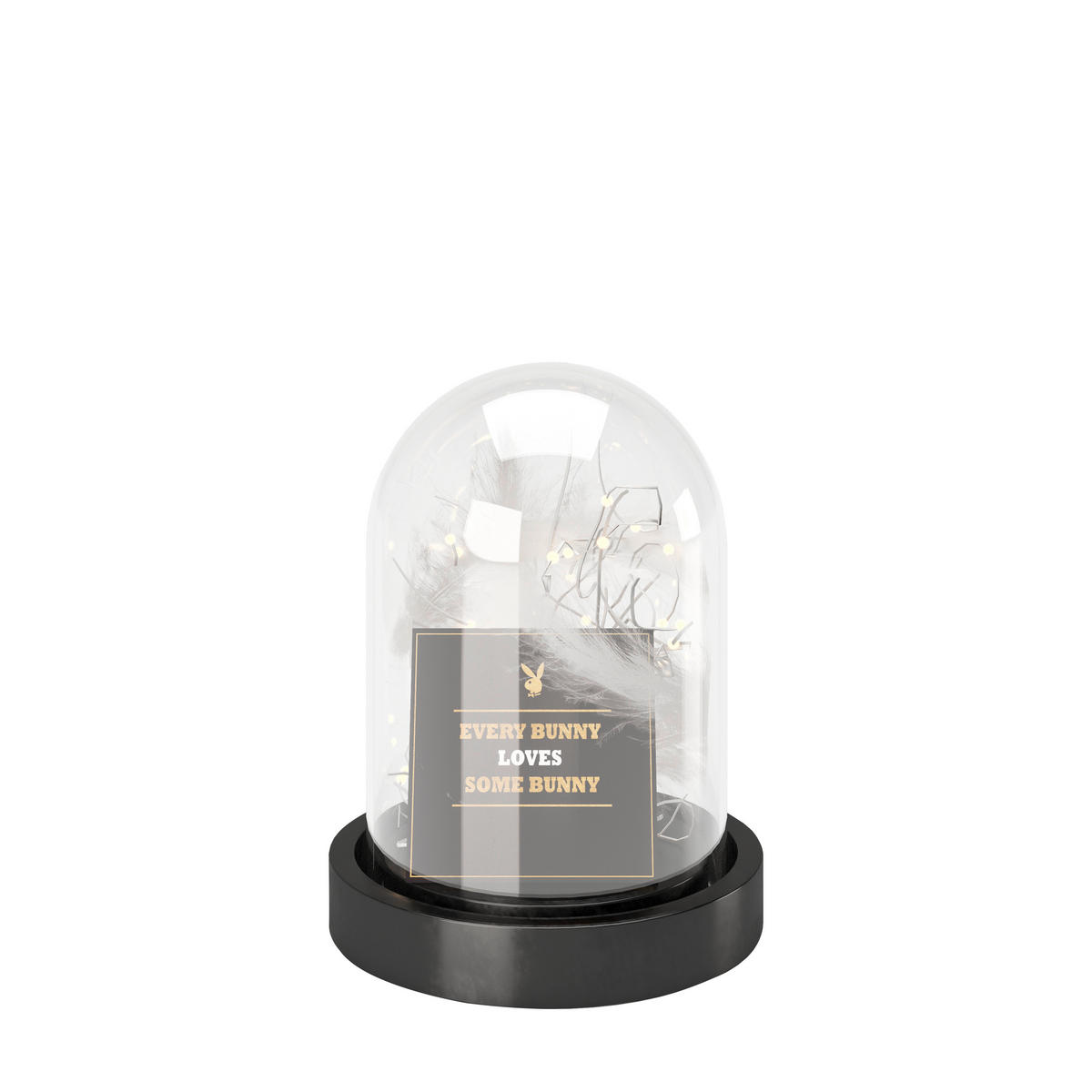 LED-DEKOLEUCHTE PLAYBOY 12/22,4/12 cm   - Schwarz, Basics, Glas/Kunststoff (12/22,4/12cm) - Playboy