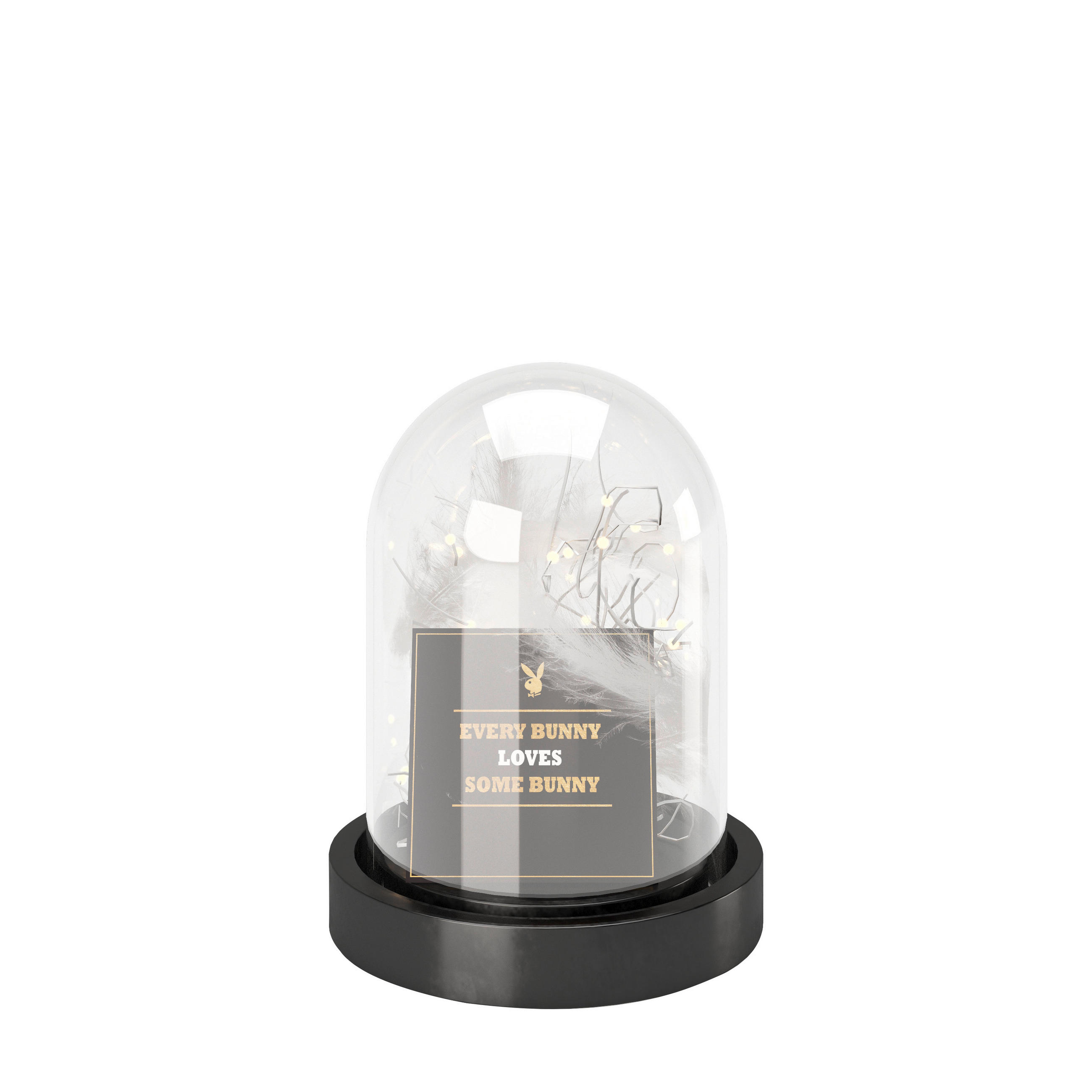 Playboy Led-Dekoleuchte Playboy Schwarz 12x22.4x12 cm