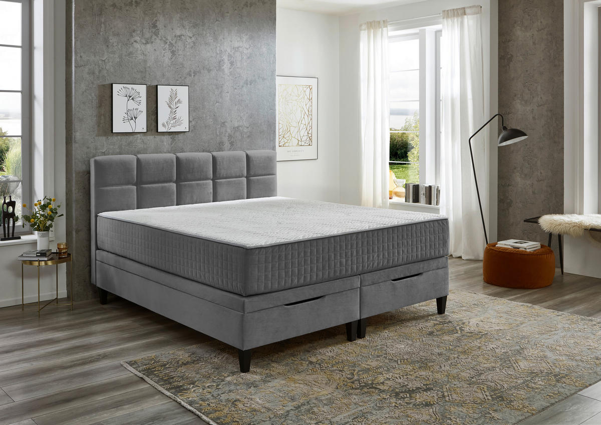 BOXBETT 180/200 cm  in Anthrazit  - Anthrazit, KONVENTIONELL, Textil (180/200cm) - Boxxx