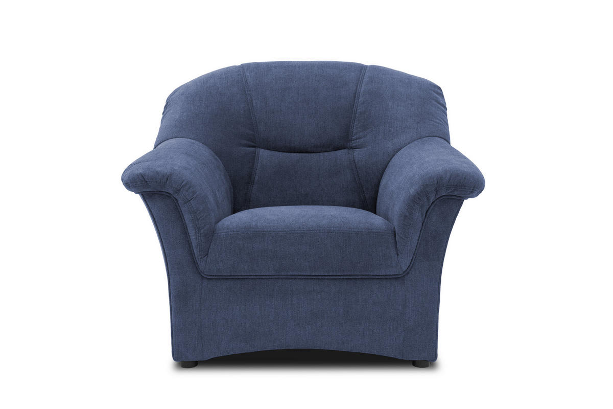 SESSEL Mikrofaser Dunkelblau    - Schwarz/Dunkelblau, KONVENTIONELL, Kunststoff/Textil (102/83/81cm) - MID.YOU
