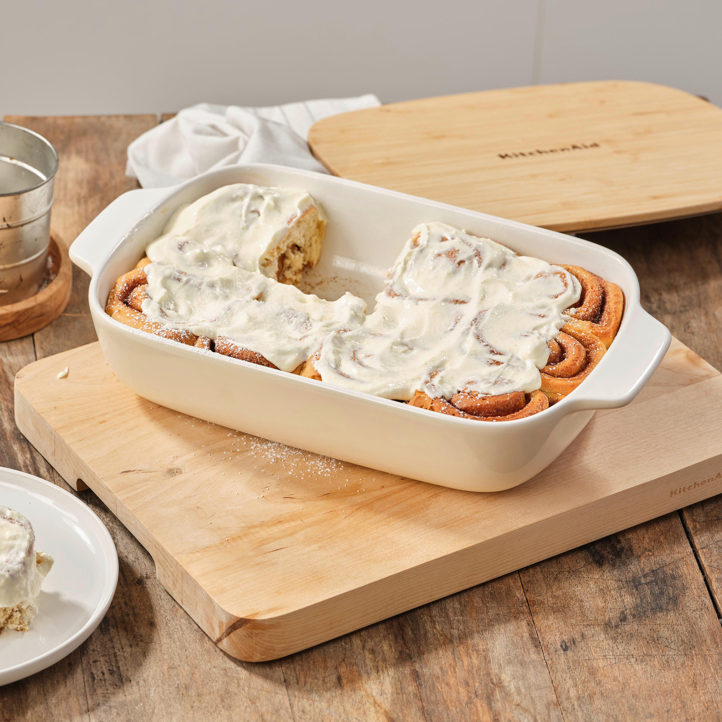 AUFLAUFFORM Keramik, Naturmaterialien Steingut  - Creme/Weiß, Basics, Naturmaterialien/Keramik (24cm) - Kitchenaid
