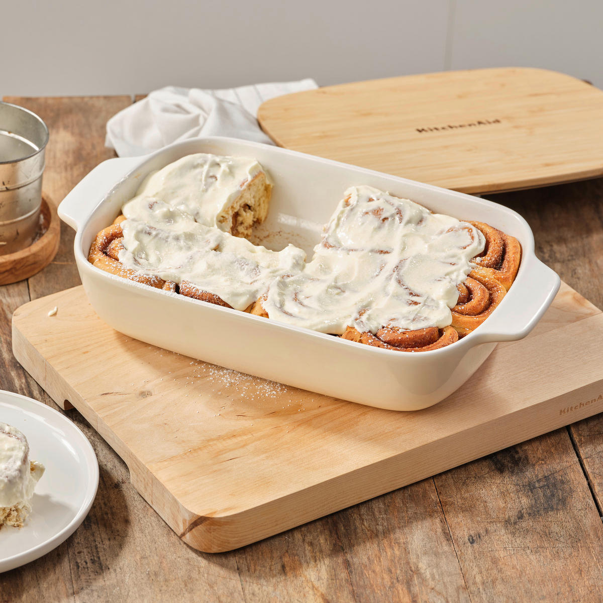 AUFLAUFFORM Keramik, Naturmaterialien Steingut  - Creme/Weiß, Basics, Naturmaterialien/Keramik (24cm) - Kitchenaid