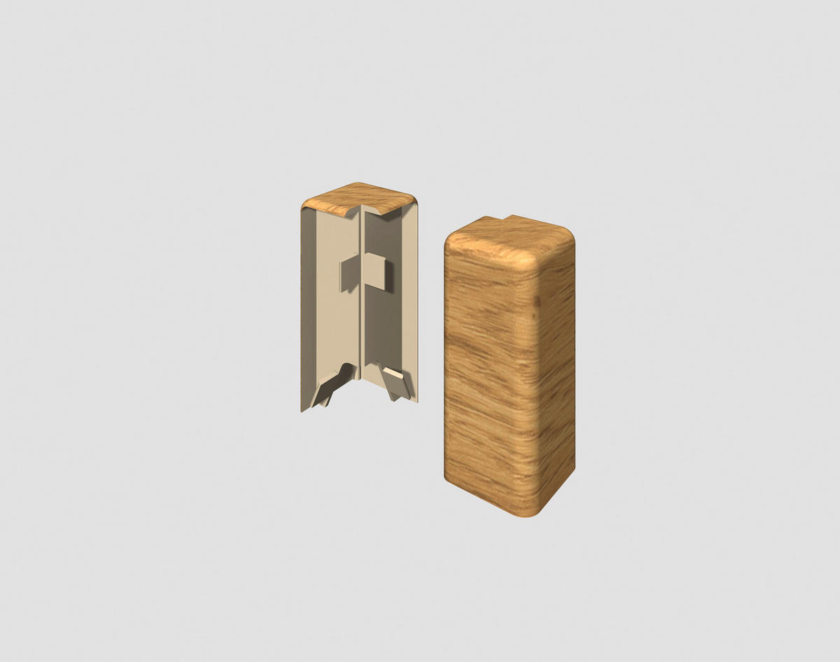 AUßENECKE - Eichefarben/Braun, KONVENTIONELL, Kunststoff (1.6/0.7/5.9cm) - Egger Holzwerkstoffe