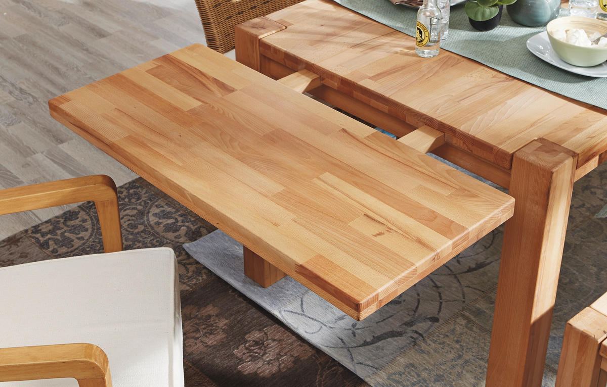 ESSTISCH Kernbuche massiv rechteckig Buchefarben  - Buchefarben, KONVENTIONELL, Holz (160-240/90/76cm) - Linea Natura