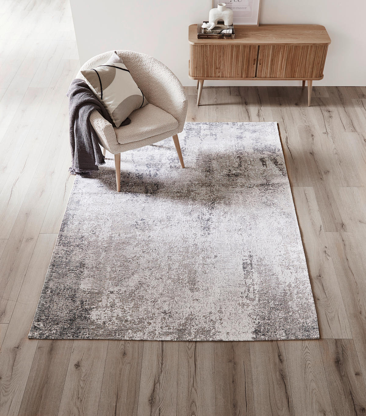 VINTAGE-TEPPICH 80/150 cm Grau  - Grau, Design, Textil (80/150cm) - Novel