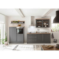 KÜCHENLEERBLOCK   in Anthrazit, Alteiche  - Alteiche/Anthrazit, KONVENTIONELL, Holzwerkstoff/Metall (344/228/60cm) - Carryhome