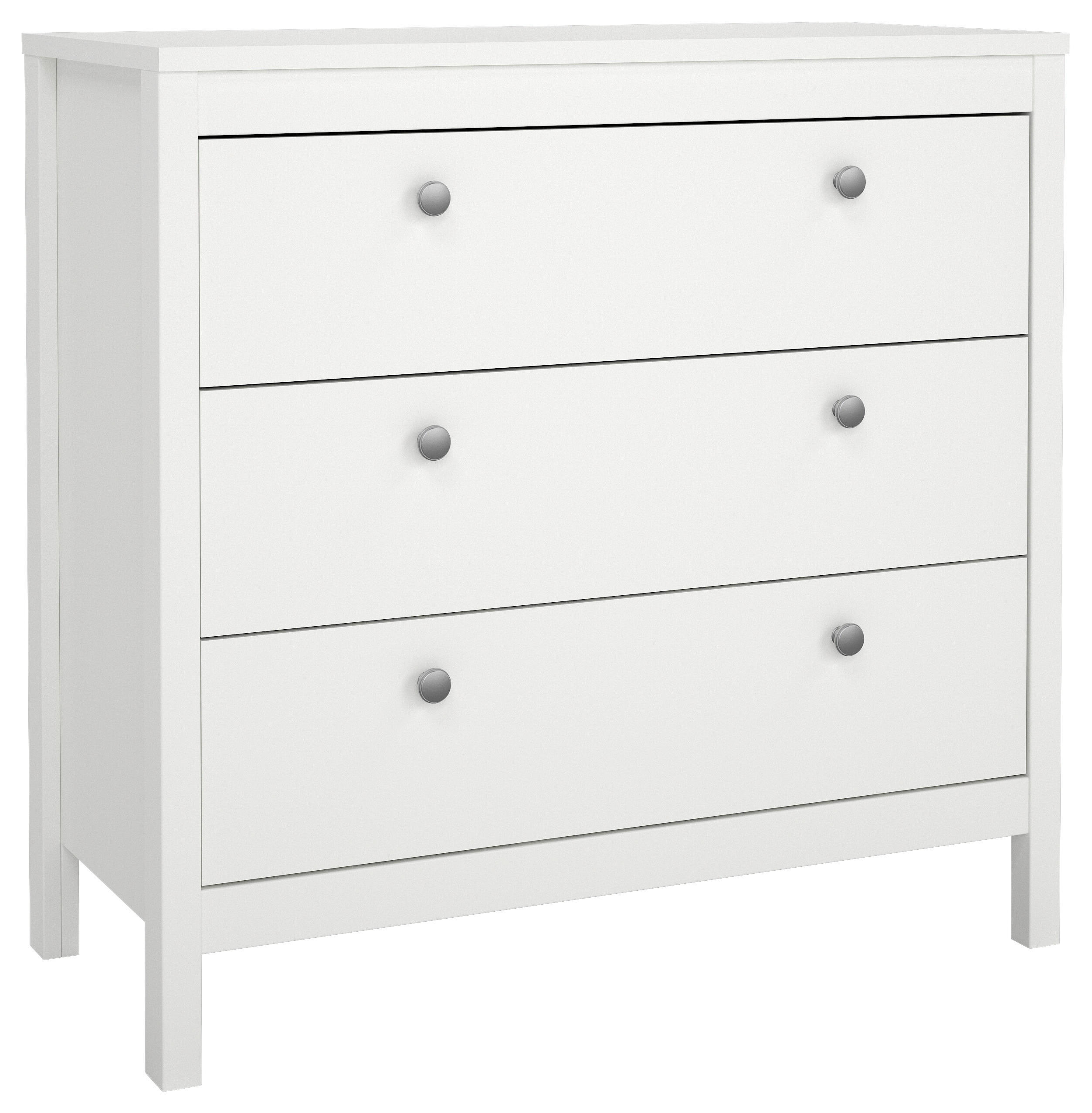 P & B Kommode Madrid 172301 Weiß 82.3x79.7x38.4 cm
