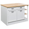 KÜCHENINSEL 130/91,5/90 cm  in Pinienfarben, Eiche Artisan  - Silberfarben/Eiche Artisan, Design, Holzwerkstoff/Metall (130/91,5/90cm) - MID.YOU