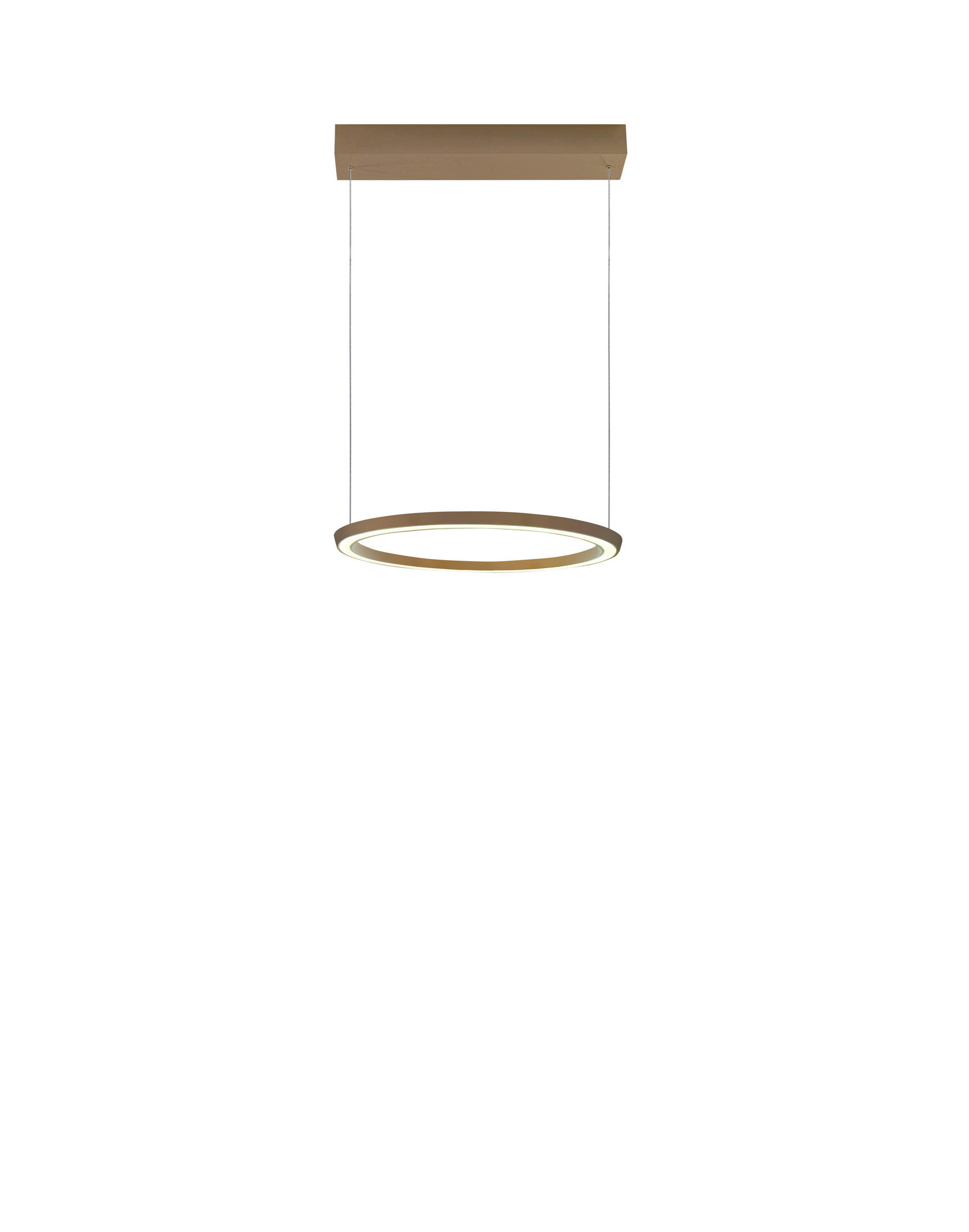 LED-HÄNGELEUCHTE 48/150 cm  - Sandfarben, Design, Metall (48/150cm) - BOPP