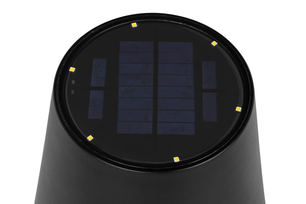 SOLARLEUCHTE  - Schwarz, Design, Kunststoff/Metall (28/149cm) - Ambia Garden