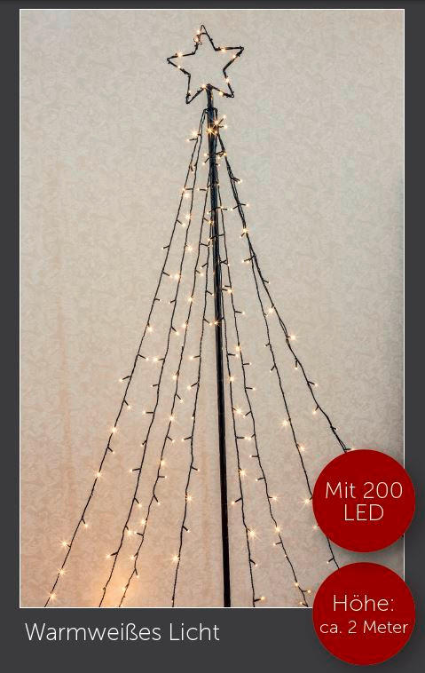 LICHTERKETTE 200 cm  - Schwarz, Basics, Kunststoff (200cm) - Atrigo