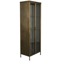 VITRIN sárgarézszínű  - sárgarézszínű, Design, üveg/fém (63,5/184/41,5cm) - Dutchbone