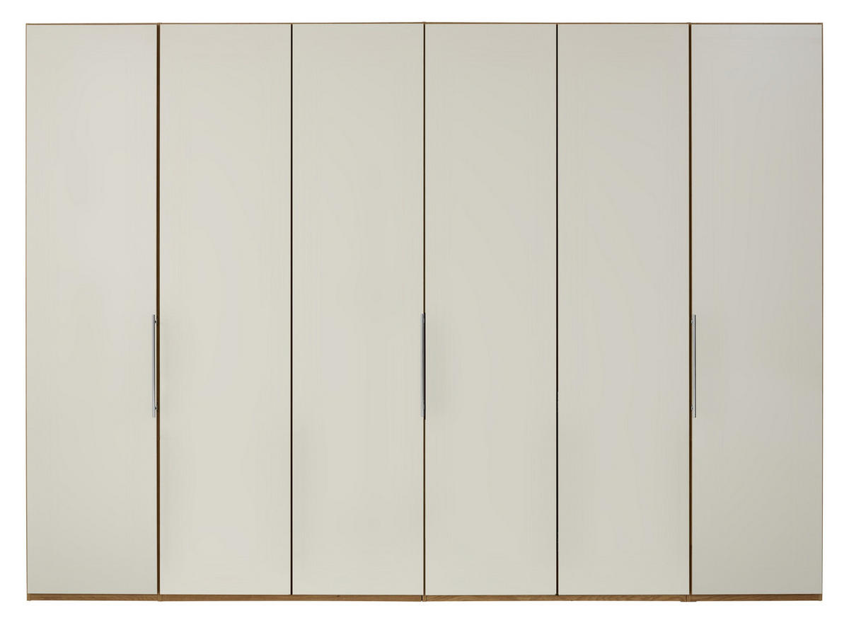 FALTTÜRENSCHRANK in Eichefarben, Champagner  - Chromfarben/Champagner, Konventionell, Glas/Holz (300/216/58cm) - Dieter Knoll