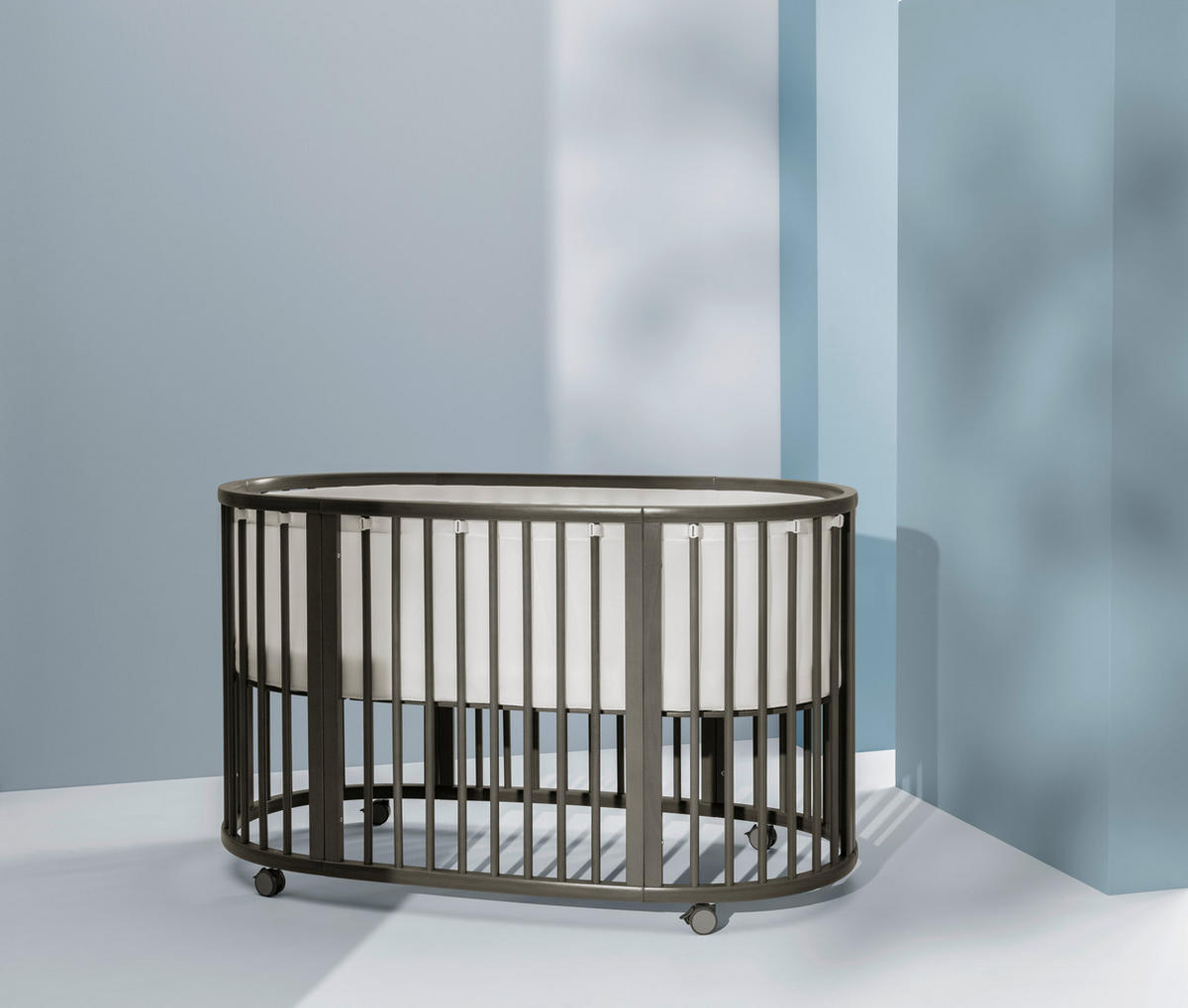 GITTERBETT Sleepi V3  141/74/78 cm   - Anthrazit, Basics, Holz (141/74/78cm) - Stokke