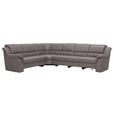 ECKSOFA in Echtleder Grau  260/324 cm  - Schwarz/Grau, KONVENTIONELL, Leder/Kunststoff (260/324cm) - Cantus