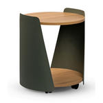 COUCHTISCH in Metall, Holzwerkstoff 40/40/48 cm  - Eichefarben/Grün, Design, Holzwerkstoff/Metall (40/40/48cm) - Xora