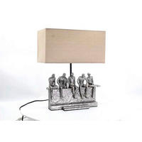 LED DÍSZLÁMPA - ezüst, Basics, műanyag/textil (36/22/43cm)