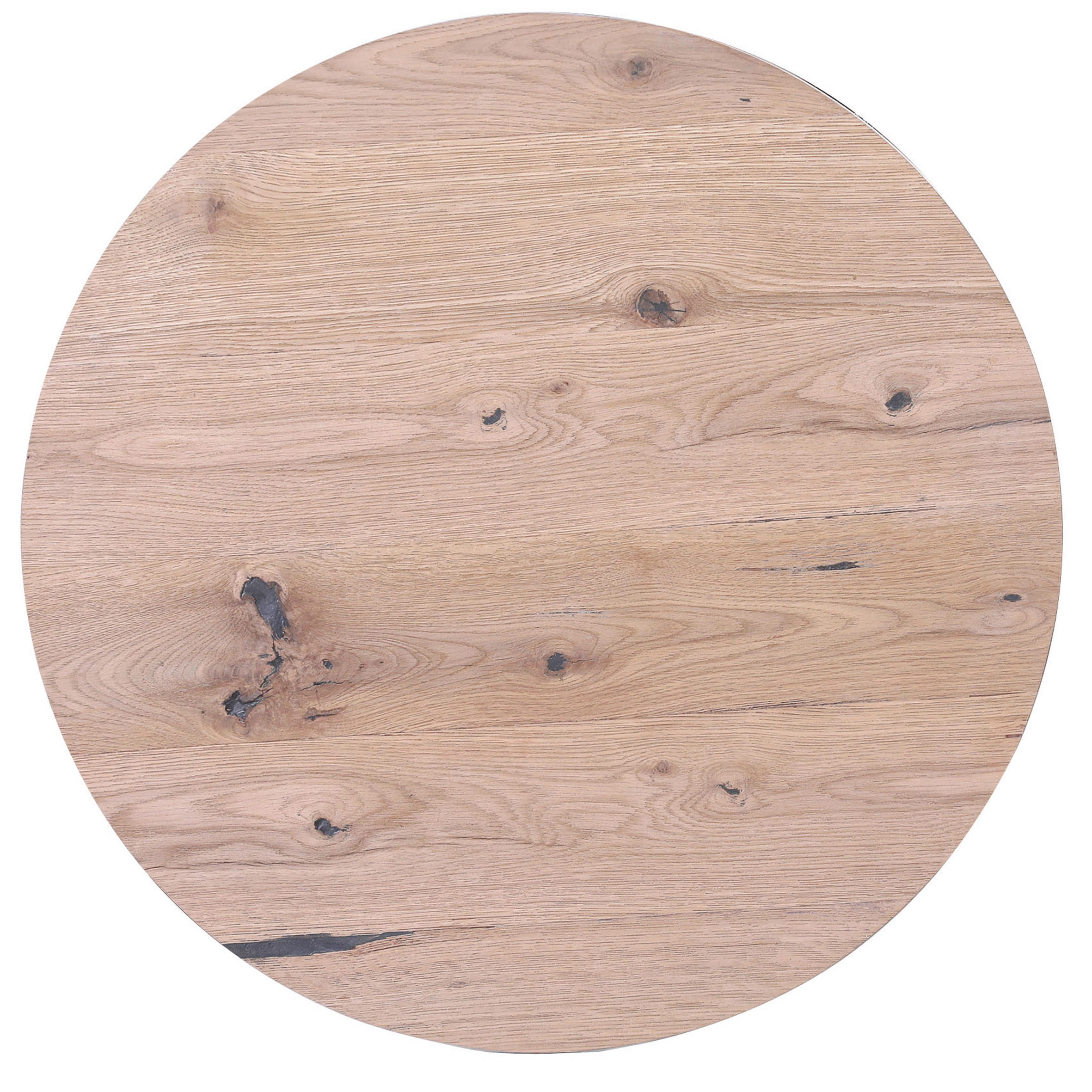 COUCHTISCH 76/76/37 cm rund Weiß, Eichefarben  - Eichefarben/Weiß, Design, Holz/Holzwerkstoff (76/76/37cm) - Landscape