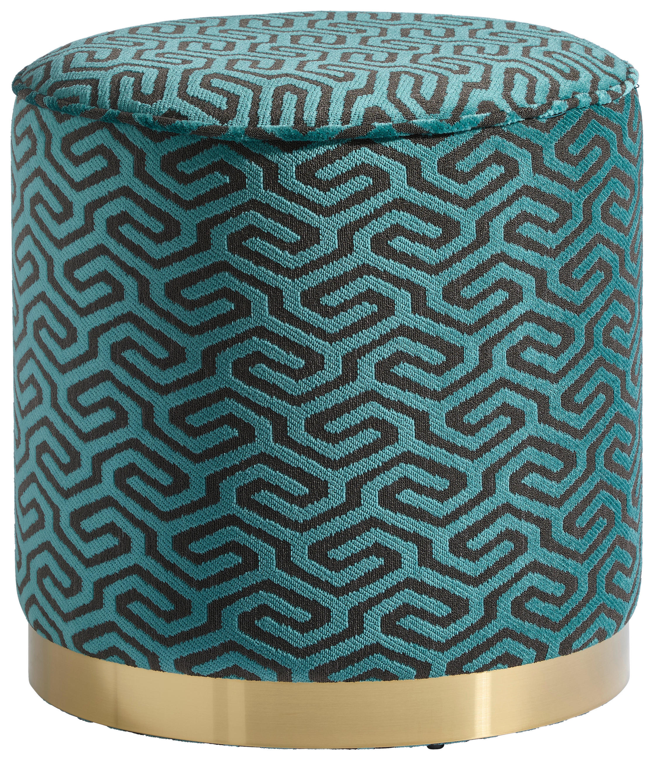 HOCKER Chenille Grün  - Grün, Design, Textil (40/42/40cm) - MID.YOU
