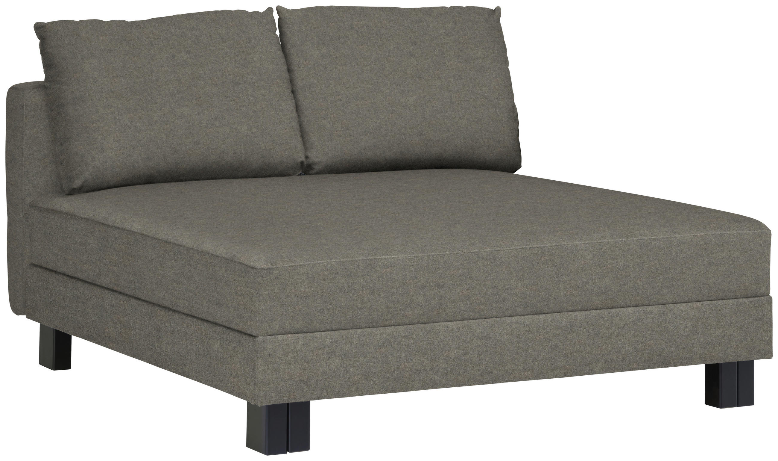 LIEGE  in Velours Hellgrau  - Eiche dunkel/Hellgrau, MODERN, Holz/Textil (137/72/155cm) - Joka