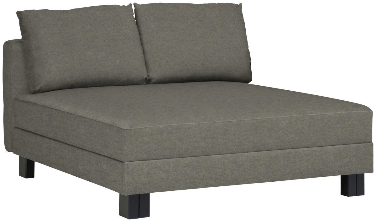 LIEGE  in Velours Hellgrau  - Eiche dunkel/Hellgrau, MODERN, Holz/Textil (137/72/155cm) - Joka