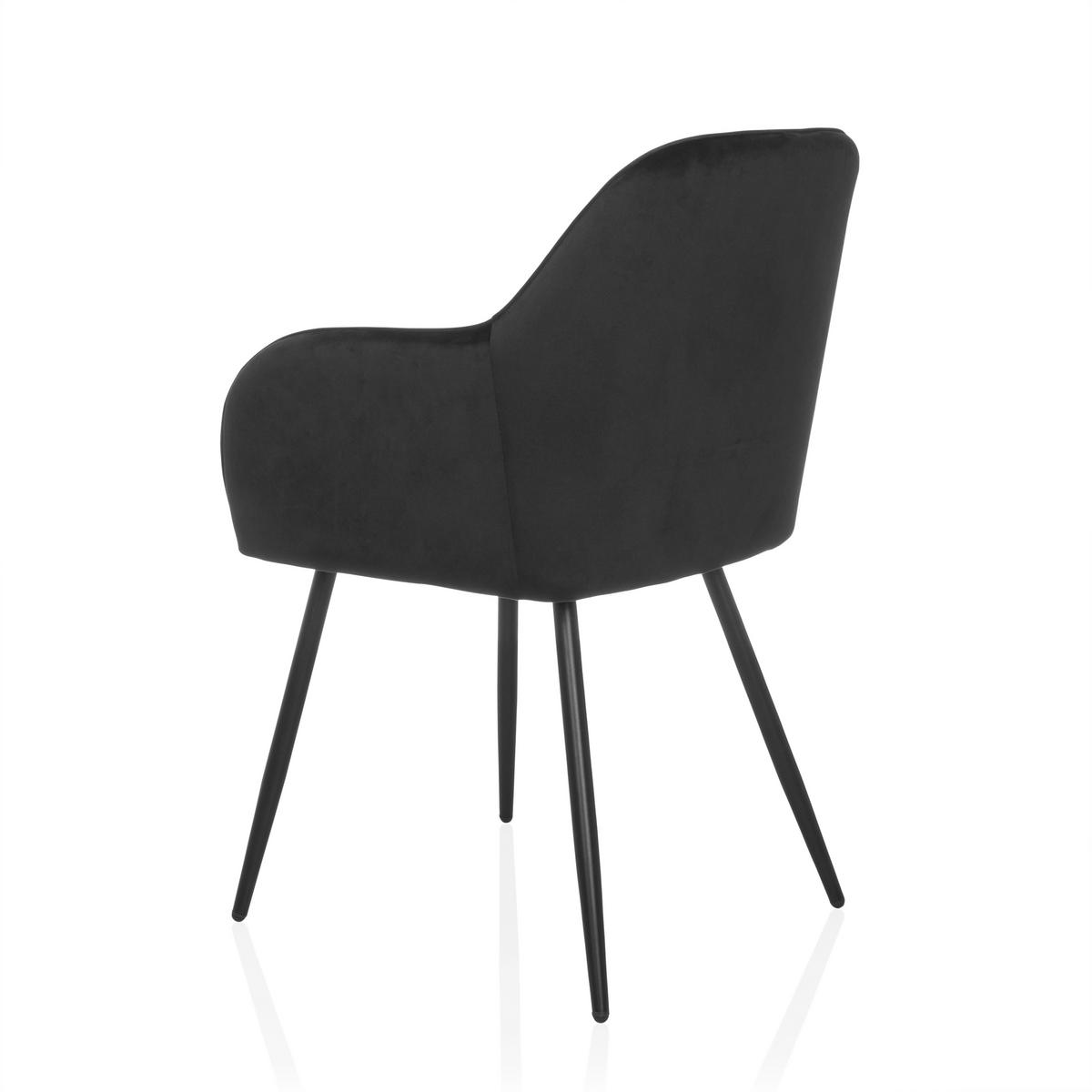 STOL MED ARMSTÖD  - svart, Modern, metall/textil (55/86/58cm) - MID.YOU