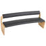 SITZBANK in Schwarz, Eichefarben - Eichefarben/Schwarz, Natur, Leder/Holz (187/84/69,6cm) - Voglauer SITZBANK in Schwarz, Eichefarben - Eichefarben/Schwarz, Natur, Leder/Holz (187/84/69,6cm) - Voglauer