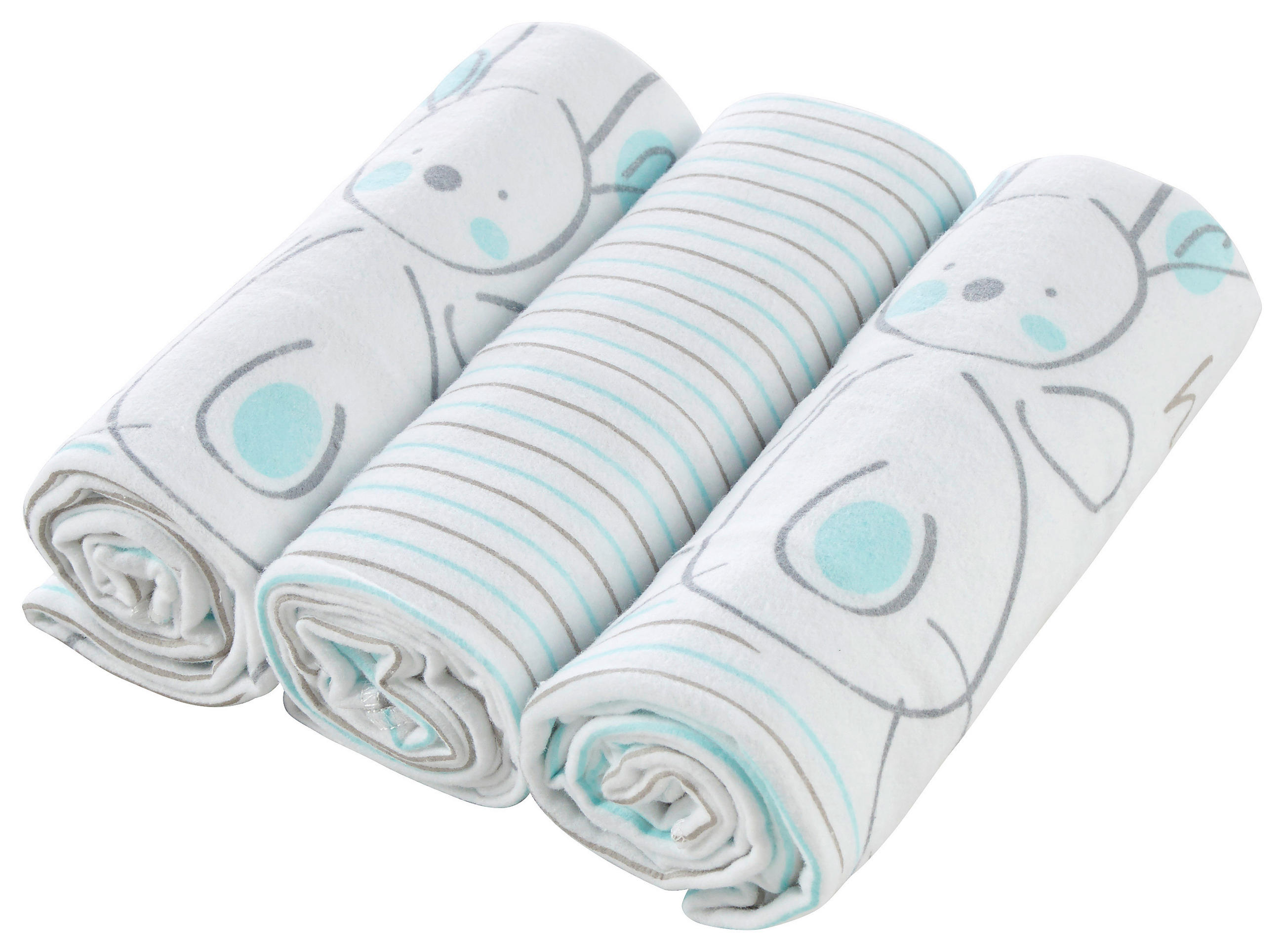 STOFFWINDEL  - Blau/Weiss, Basics, Textil (75/75cm) - My Baby Lou