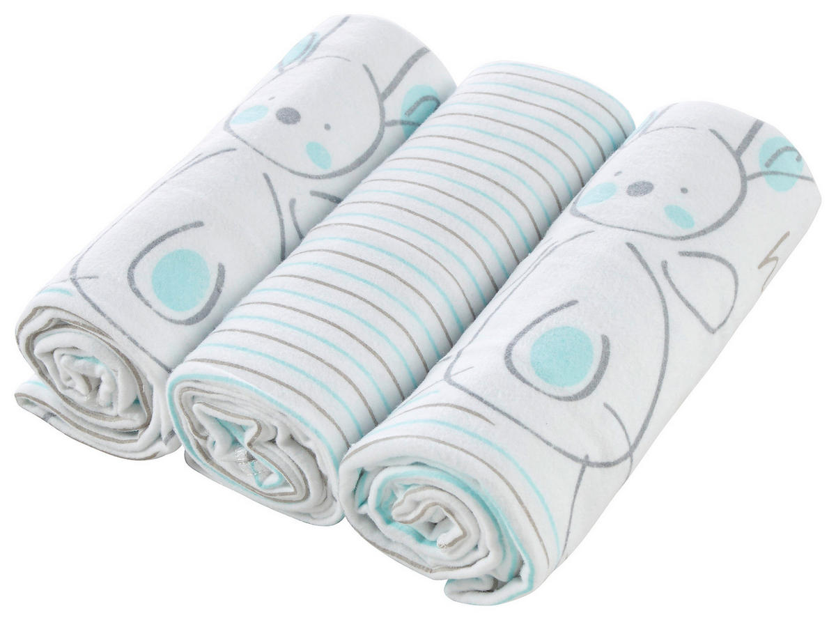 STOFFWINDEL  - Blau/Weiss, Basics, Textil (75/75cm) - My Baby Lou