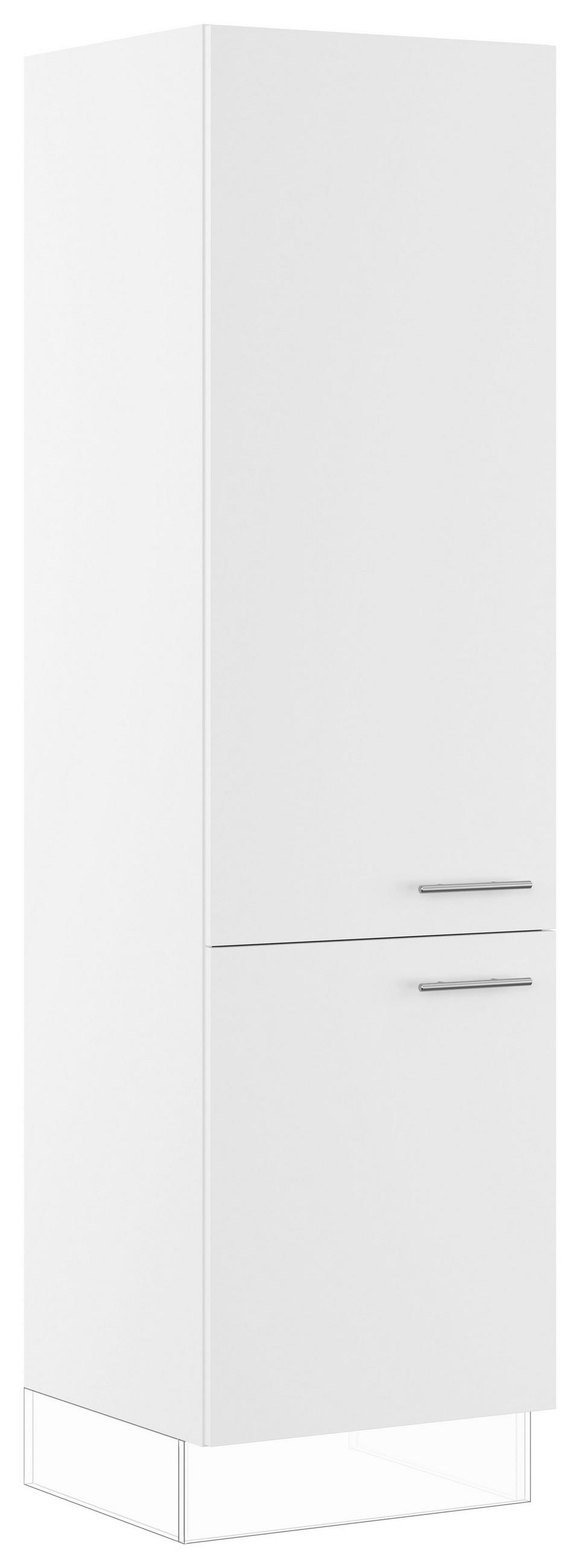 GESCHIRRSCHRANK 60/220,6/57,6 cm  in Weiß  - Edelstahlfarben/Weiß, Basics, Holzwerkstoff/Metall (60/220,6/57,6cm) - Impuls