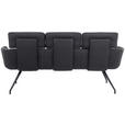 SITZBANK 185/91/70 cm  in Schwarz  - Schwarz, Design, Leder/Metall (185/91/70cm) - Dieter Knoll