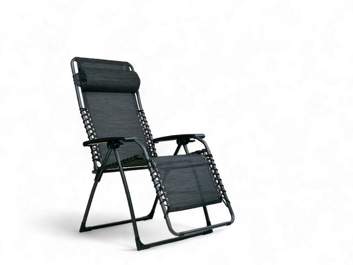 GARTEN-RELAXSESSEL 66/120/65 cm  - Anthrazit, Basics, Kunststoff/Textil (66/120/65cm)