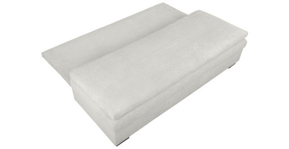 SCHLAFSOFA Struktur Hellgrau Rückenkissen, Armlehnenkissen, Bettkasten, Schlaffunktion, Rücken echt  - Hellgrau/Schwarz, KONVENTIONELL, Kunststoff/Textil (195/93/83cm) - Carryhome