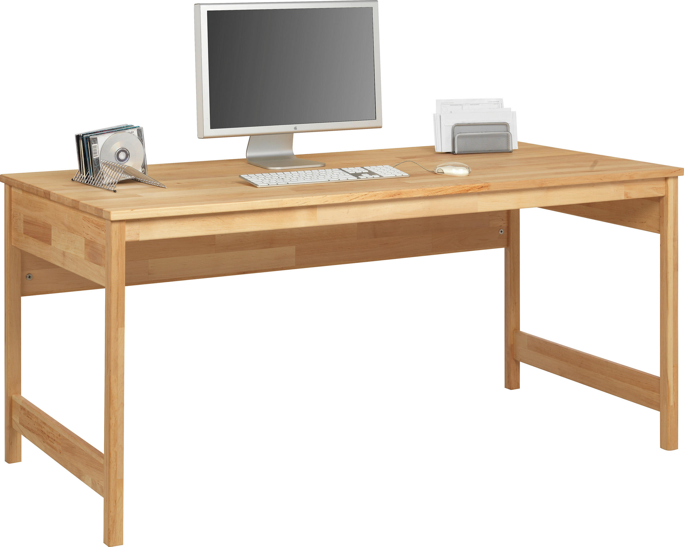 BUREAU 125/65/75 cm  in Erlefarben  - Erlefarben, Natur, Holz (125/65/75cm) - Linea Natura