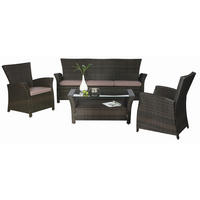 BAŠTENSKA GARNITURA 4 dela  - siva/zelena, Romantično / Seoski, metal/tekstil - Ambia Garden