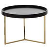 COUCHTISCH 58,5/58,5/42 cm rund Schwarz, Goldfarben  - Goldfarben/Schwarz, Design, Holz/Holzwerkstoff (58,5/58,5/42cm) - MID.YOU