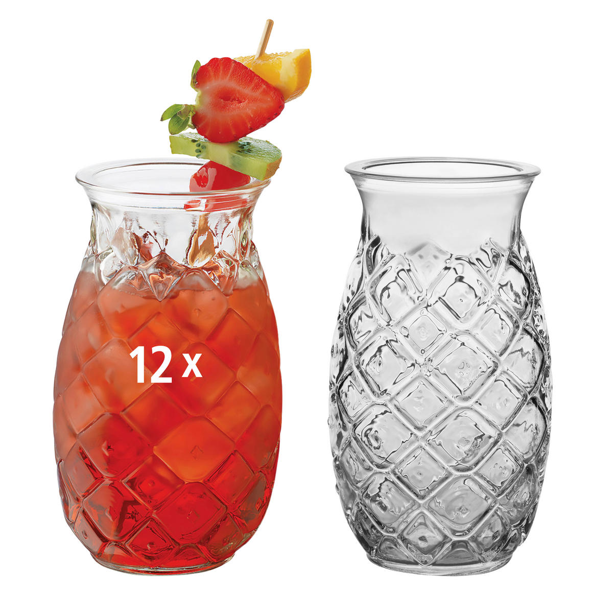 GLÄSERSET TIKI  12-teilig  - Klar, Basics, Glas (8,5/14,5cm)