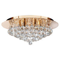 DECKENLEUCHTE  45/20 cm    - Goldfarben, KONVENTIONELL, Glas/Metall (45/20cm)