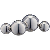 KERZENHALTER - Silberfarben, Basics, Metall (37/11/11,5cm)