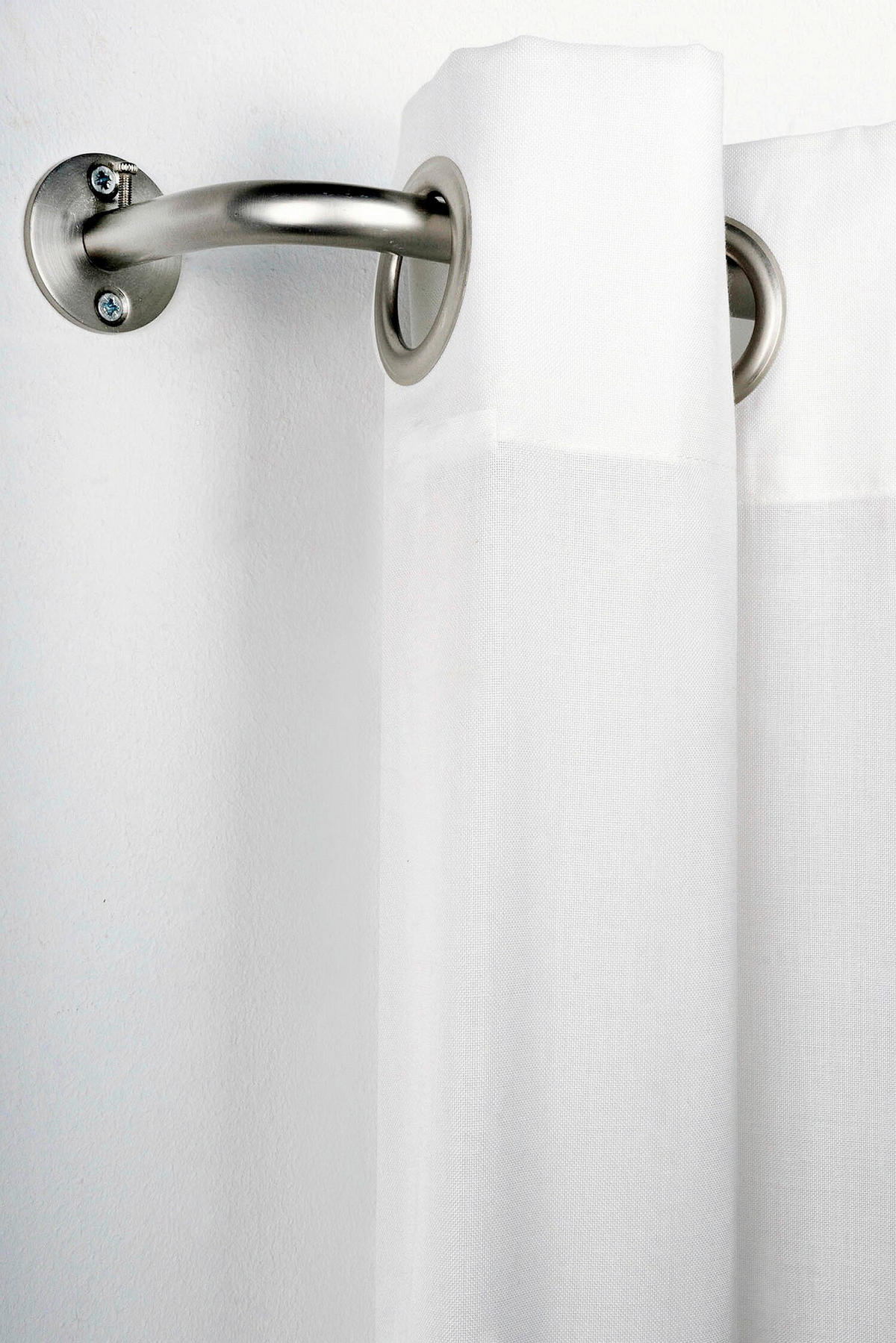 VORHANGSTANGENSET  120 cm  - Grau Hochglanz, Design, Metall (120cm)