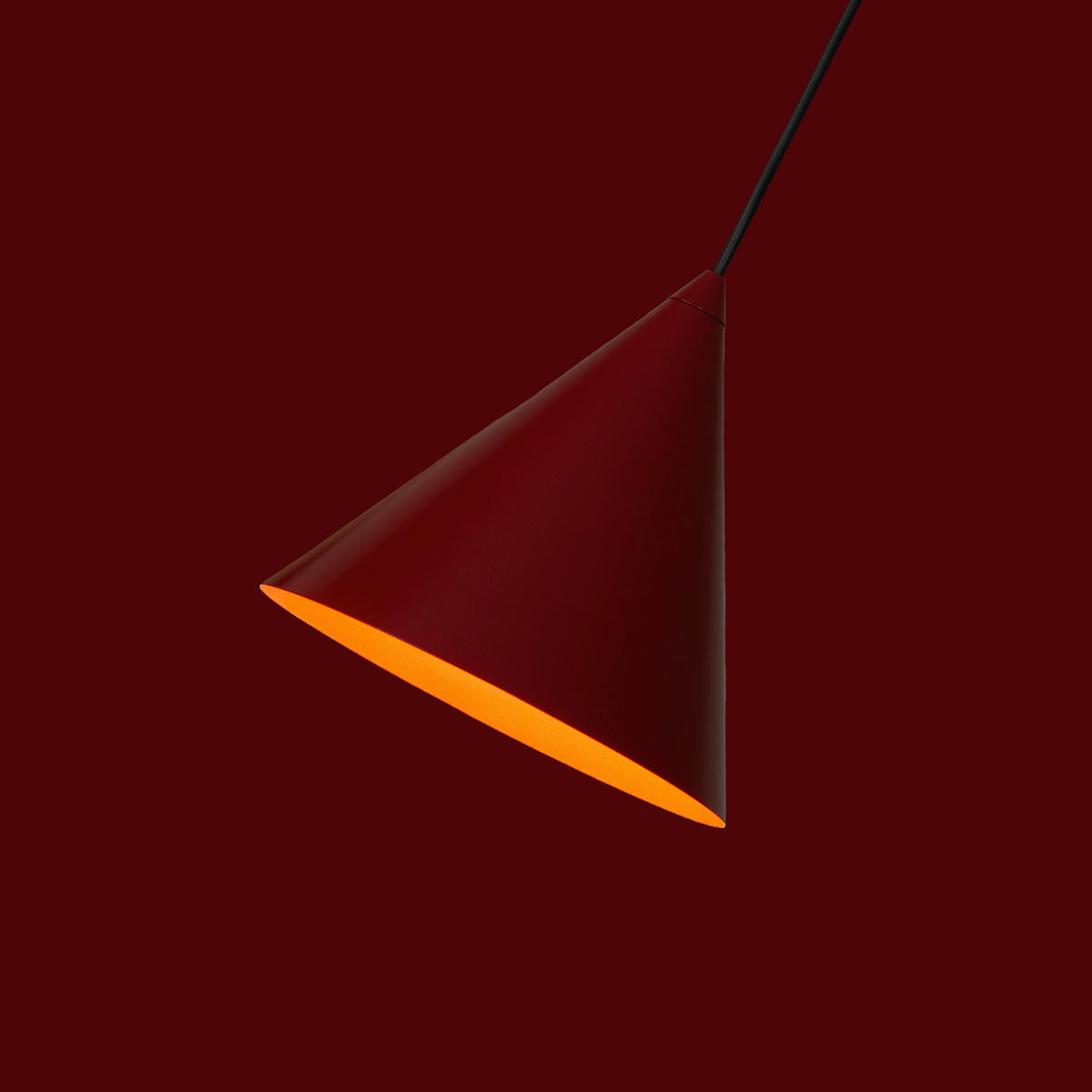 HÄNGELEUCHTE ETNA 18/18/98 cm   - Weinrot, Design, Metall (18/18/98cm)