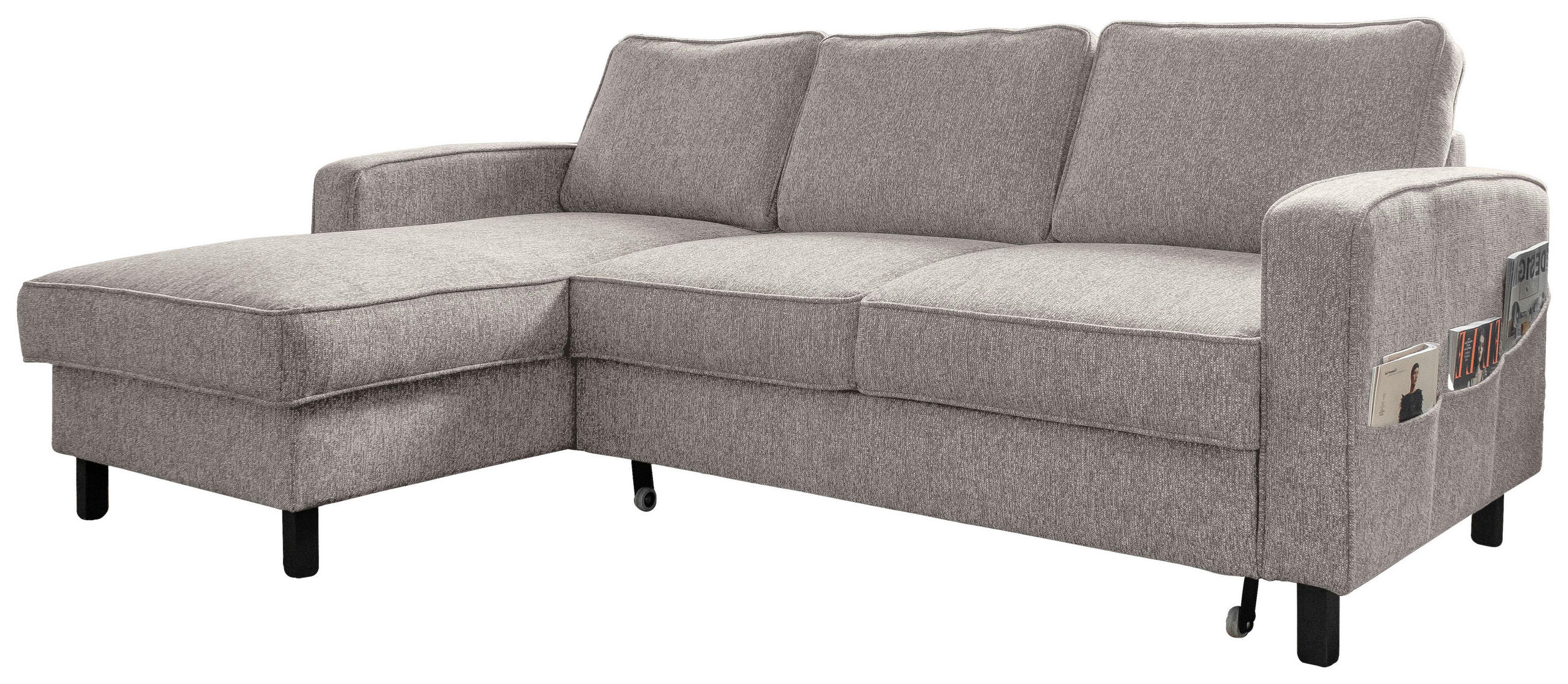 MID.YOU ROHOVÁ SEDAČKA, textil, šedobílá