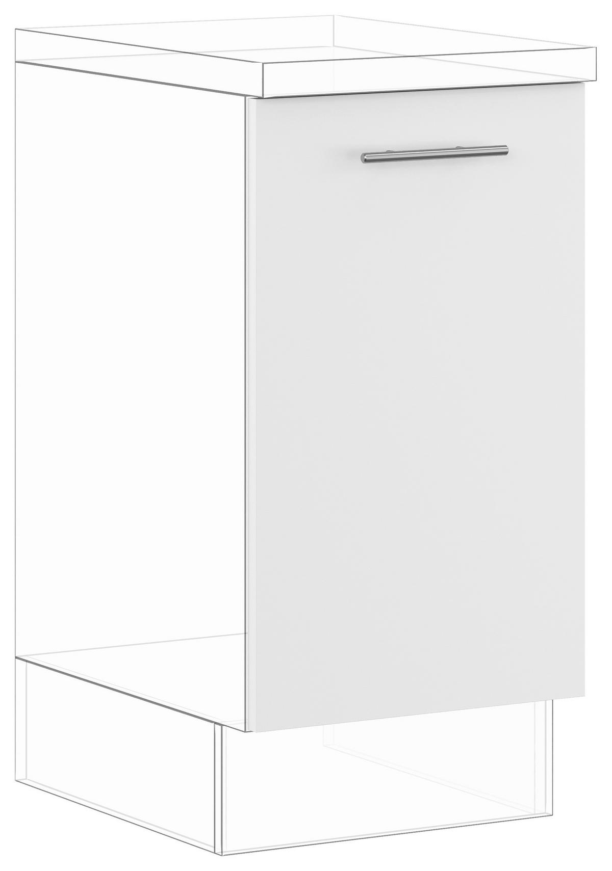 GESCHIRRSPÜLERFRONT 45/71,7/1,6 cm  in Weiß  - Edelstahlfarben/Weiß, Basics, Holzwerkstoff/Metall (45/71,7/1,6cm) - Impuls