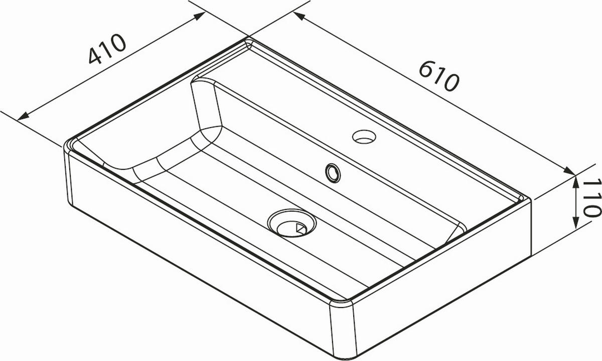 WASCHTISCHKOMBI 100,5 cm  - Schwarz/Weiß, MODERN, Keramik/Holzwerkstoff (100,5cm) - Voleo