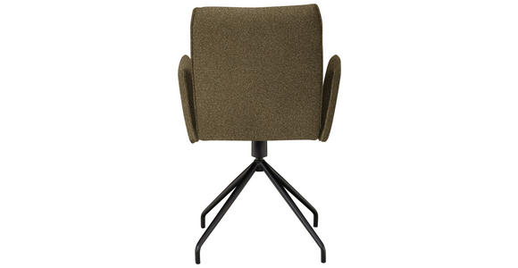 ARMLEHNSTUHL  , Stoffauswahl, Typenauswahl, Sitzfläche 360° drehbar  , Mikrofaser  ,  - Schwarz/Braun, Design, Textil/Metall (60/91/60cm) - Moderano